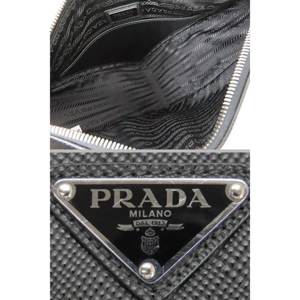 Prada Saffiano Cuir Triangle Embossed Crossbody Shoulder Bag Body Handbag - Picture 8 of 10